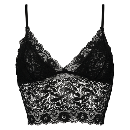 Bralette longline Fancy, Negro