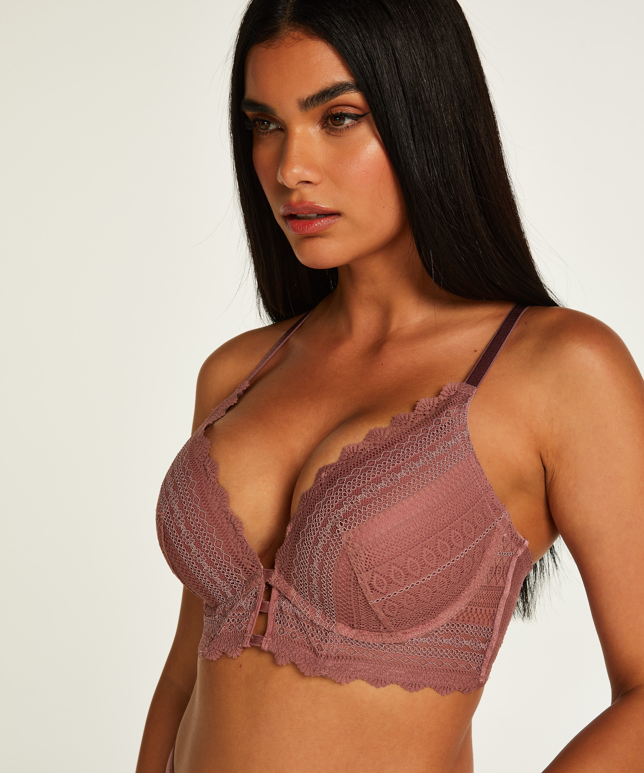 Sujetador longline de aros preformado push-up Chynna, Morado, main