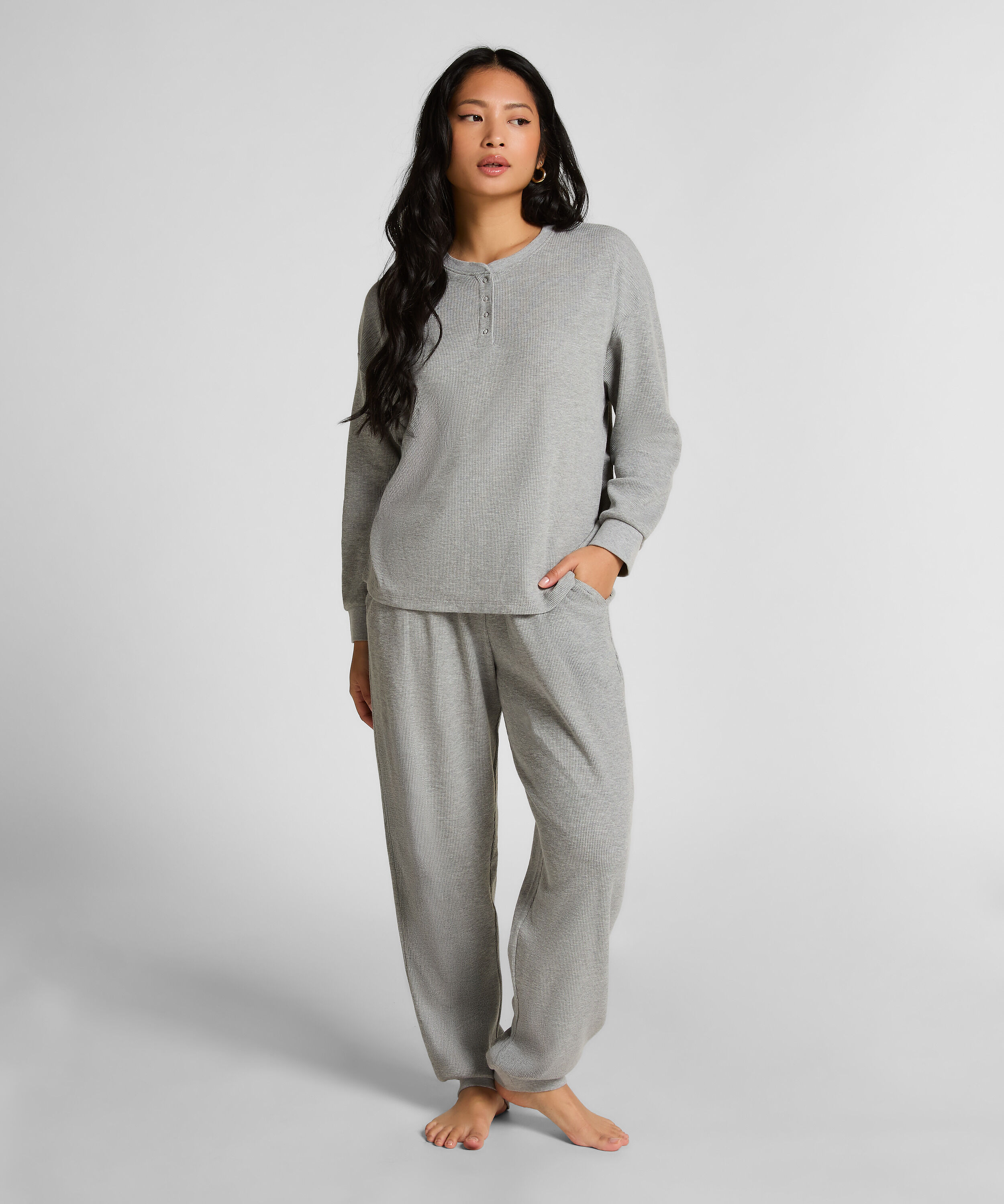 Top Waffle Henley