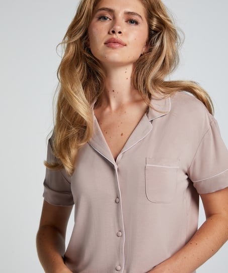 Chaqueta de manga corta de jersey Essential, Beige