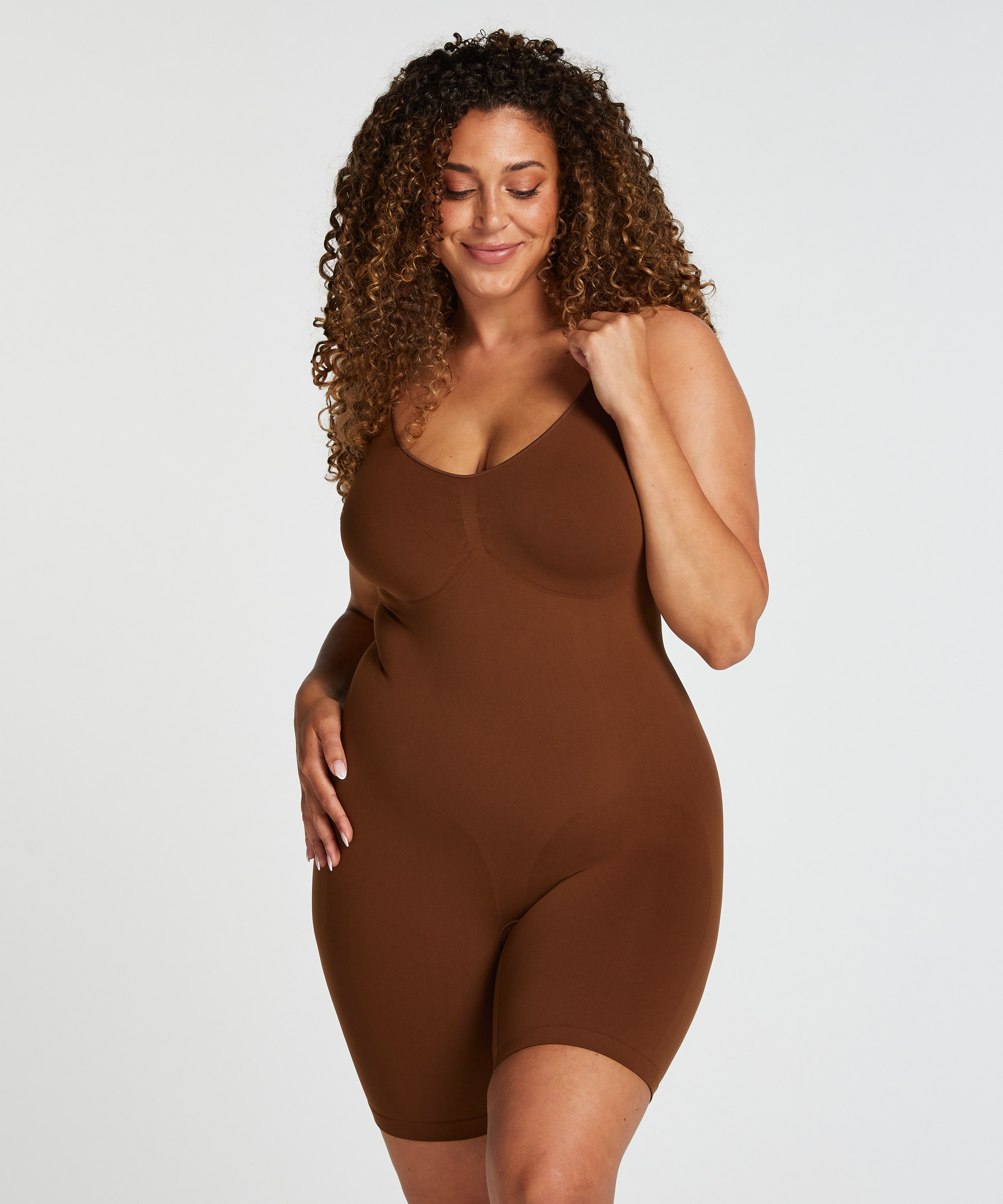 Bodi sin costuras para muslos m&aacute;s delgados, Rojo, main