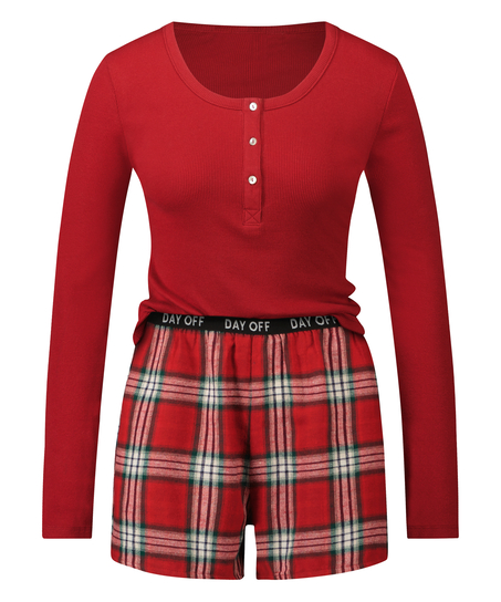 Conjunto de pijama Twill, Rojo