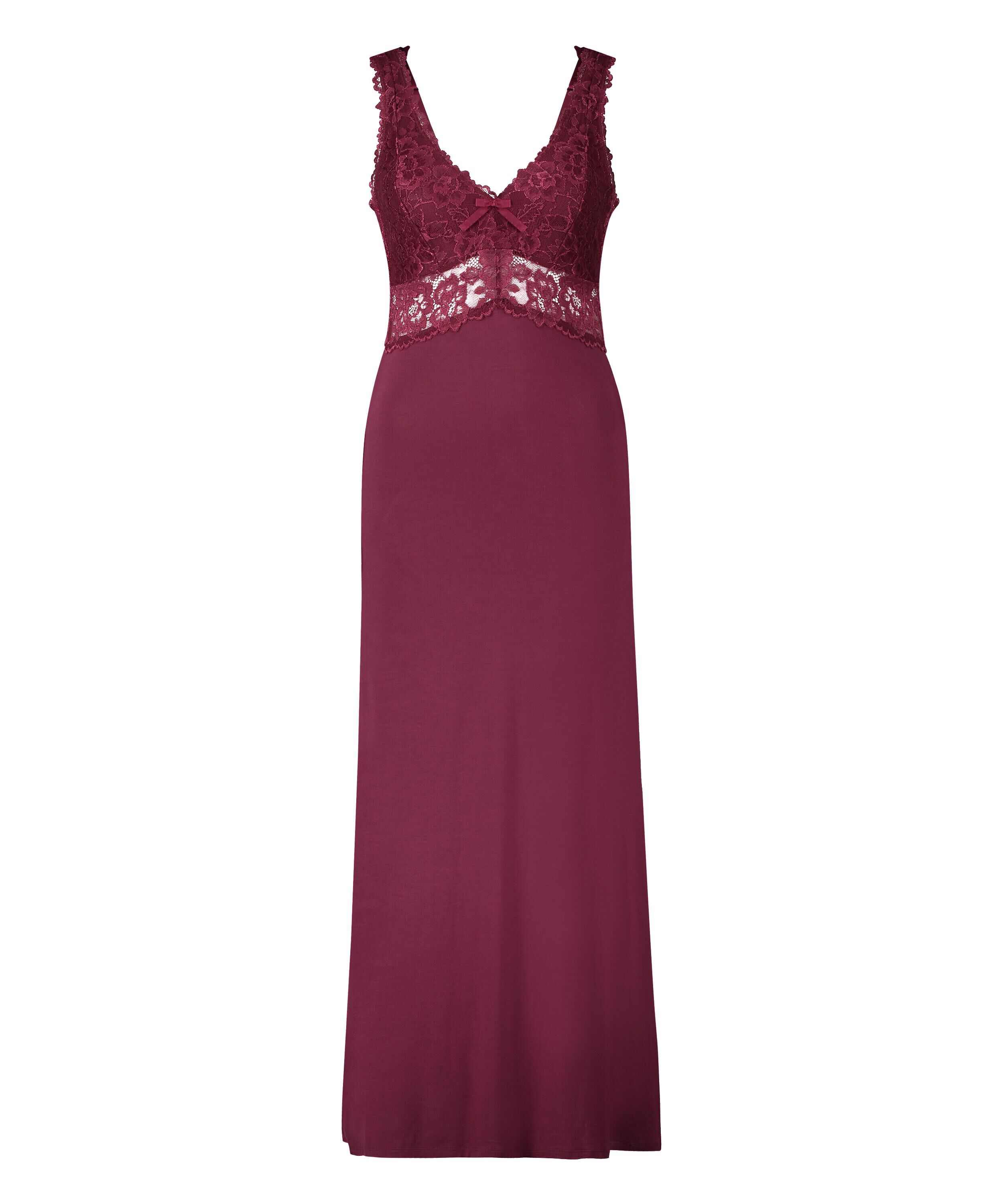 Vestido lencero Nora Lace Long, Morado