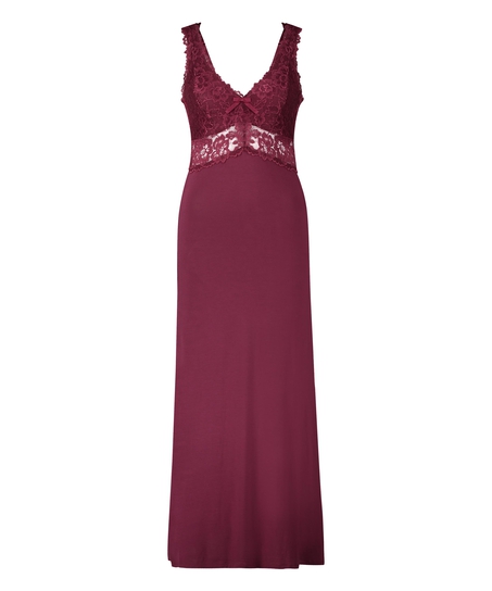 Vestido lencero Nora Lace Long, Morado
