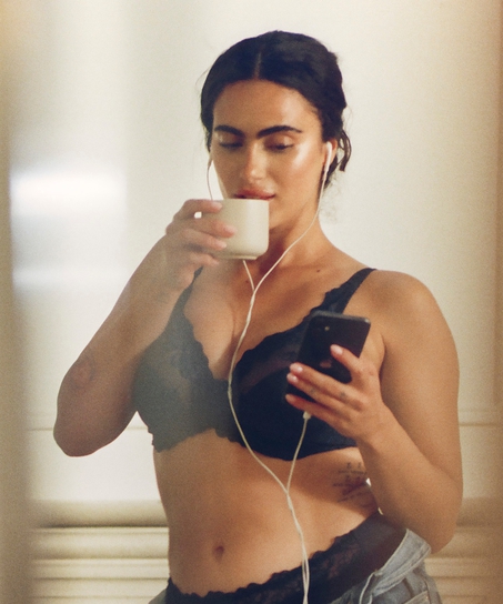 Sujetador con aros no preformado Diva, Azul