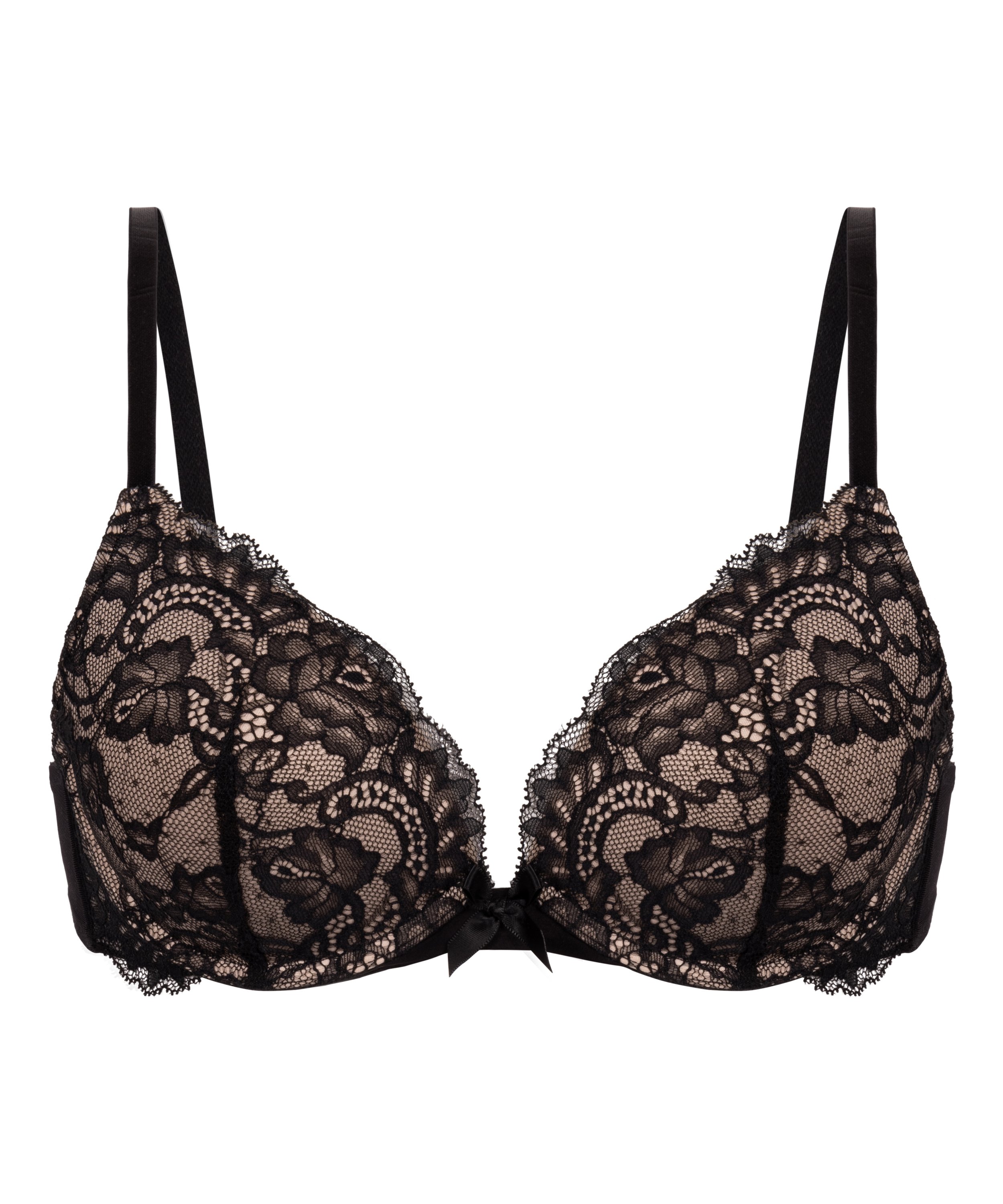 Sujetador push-up de aros preformado Teddy, Negro, main