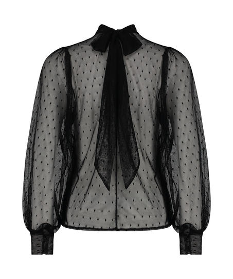 Top de encaje, Negro