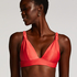 Top de bikini triangular Luxe, Rojo