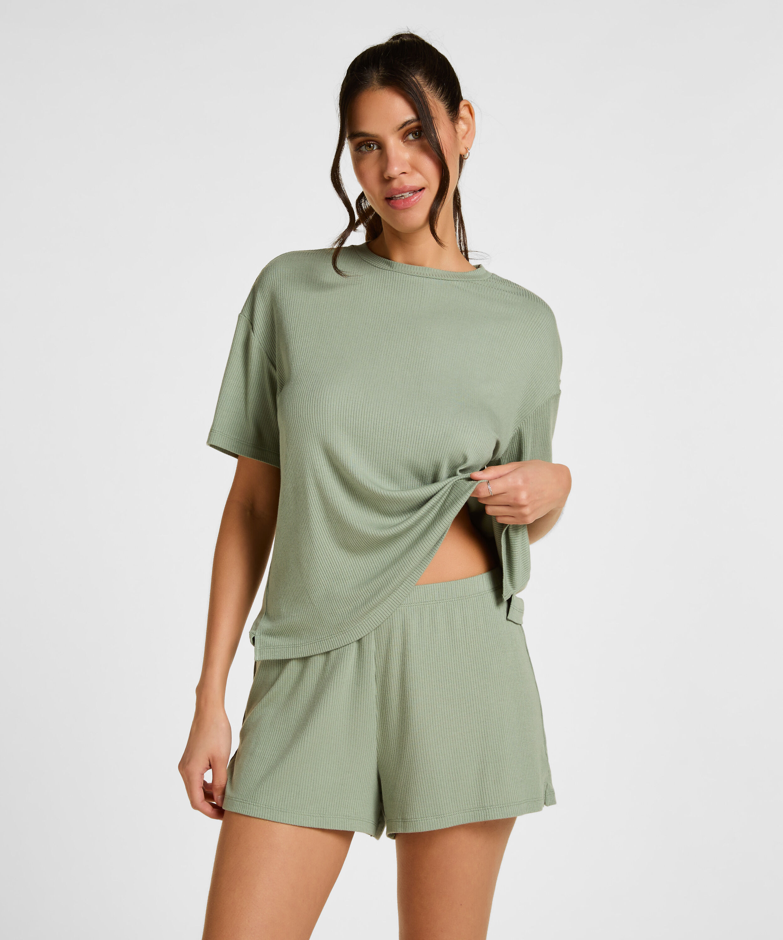 Shorts de Pijama, Verde