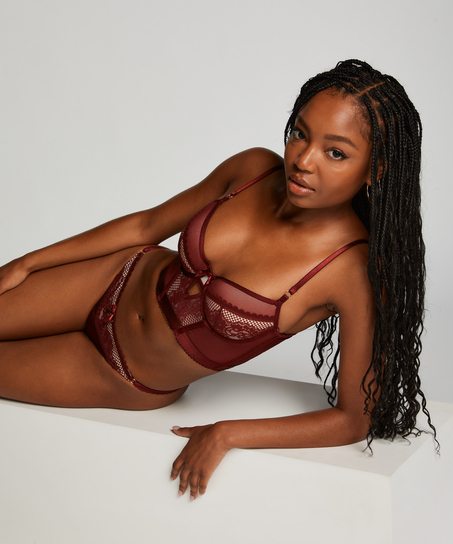 Sujetador longline de aros preformado Malika, Rojo