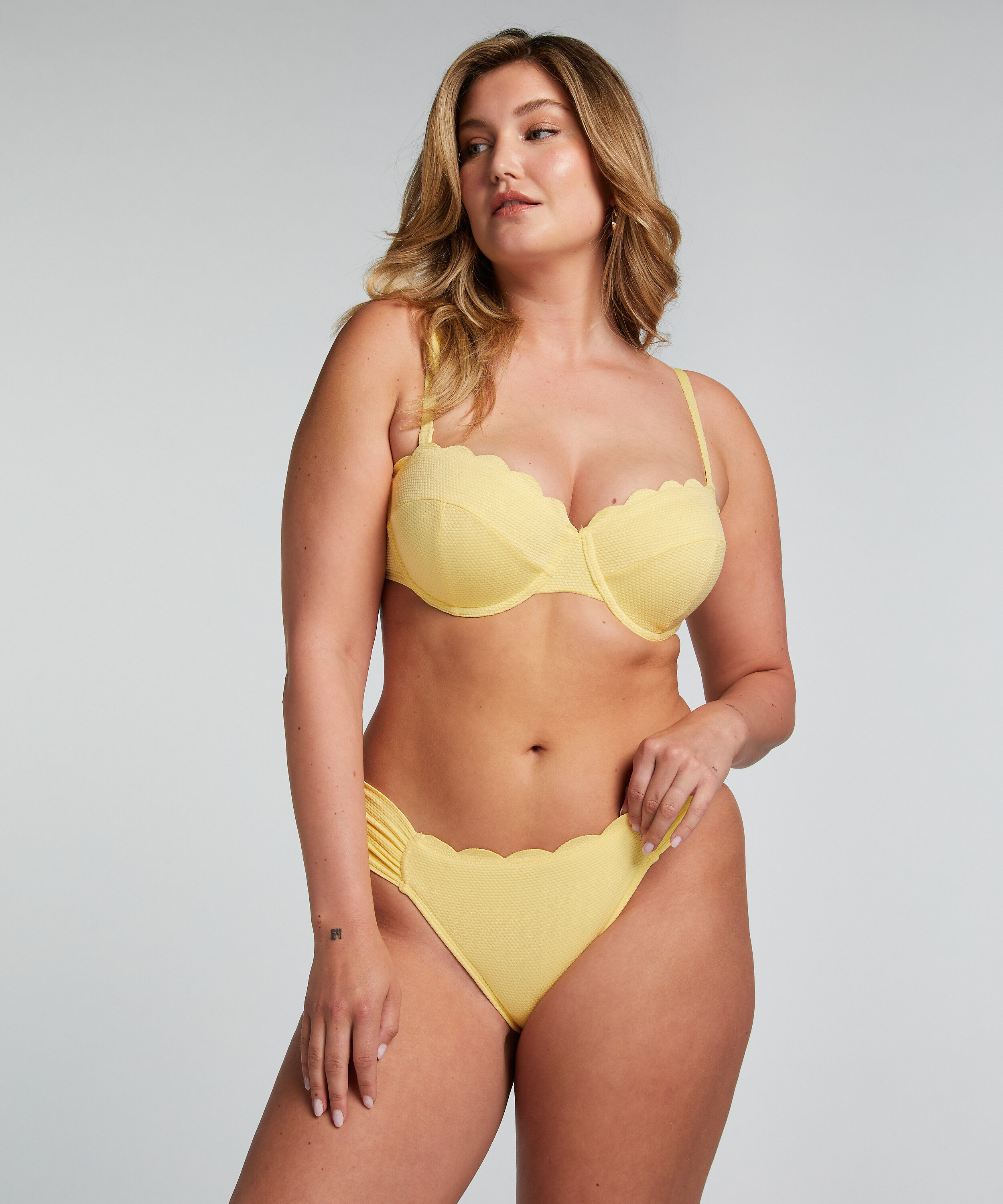 Braguita de Bikini Rio Scallop, Amarillo
