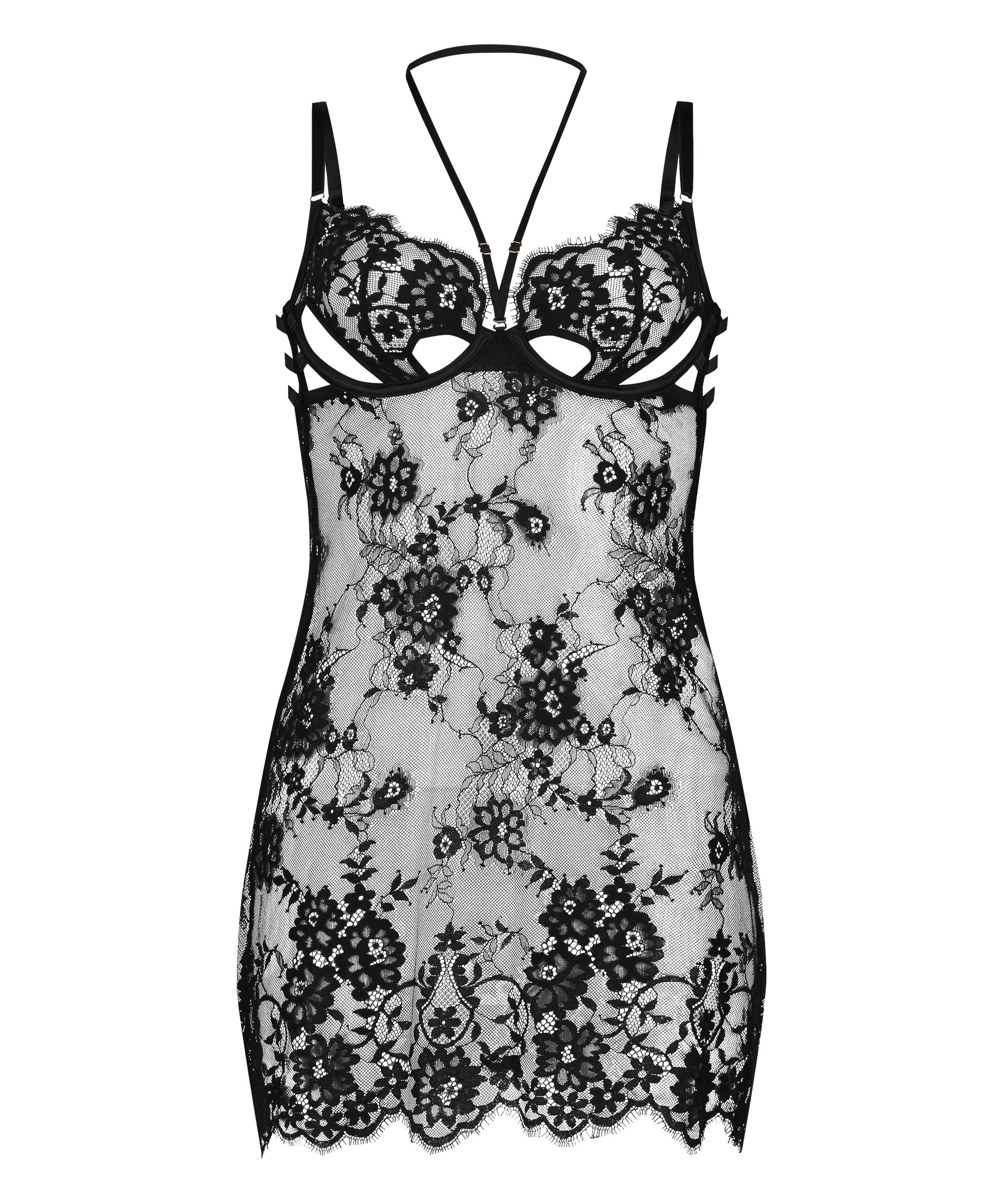 Vestido combinaci&oacute;n Mya, Negro