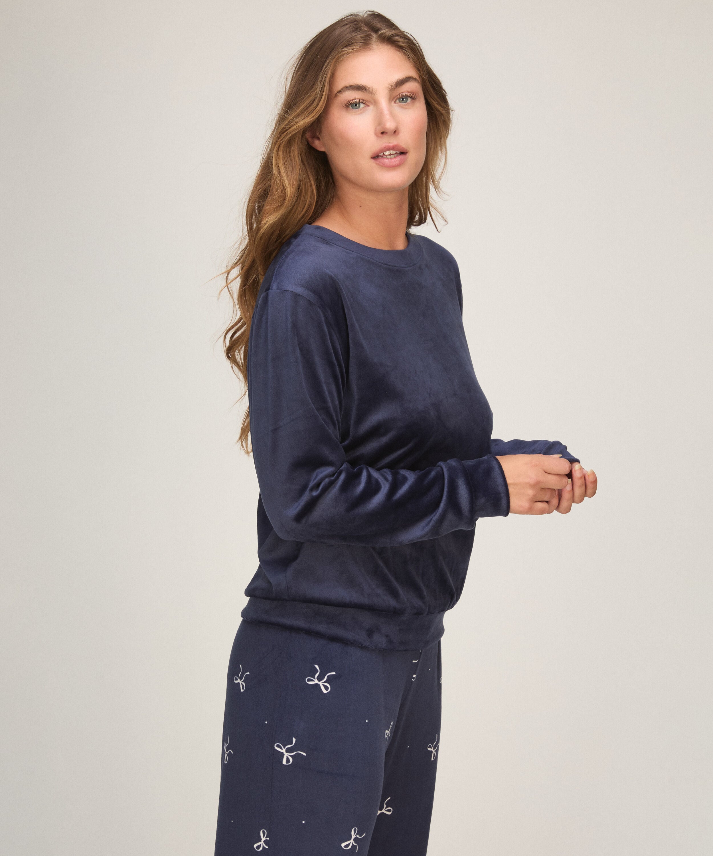 Conjunto Pijama Velour, Azul Conjunto Pijama Velour, Azul