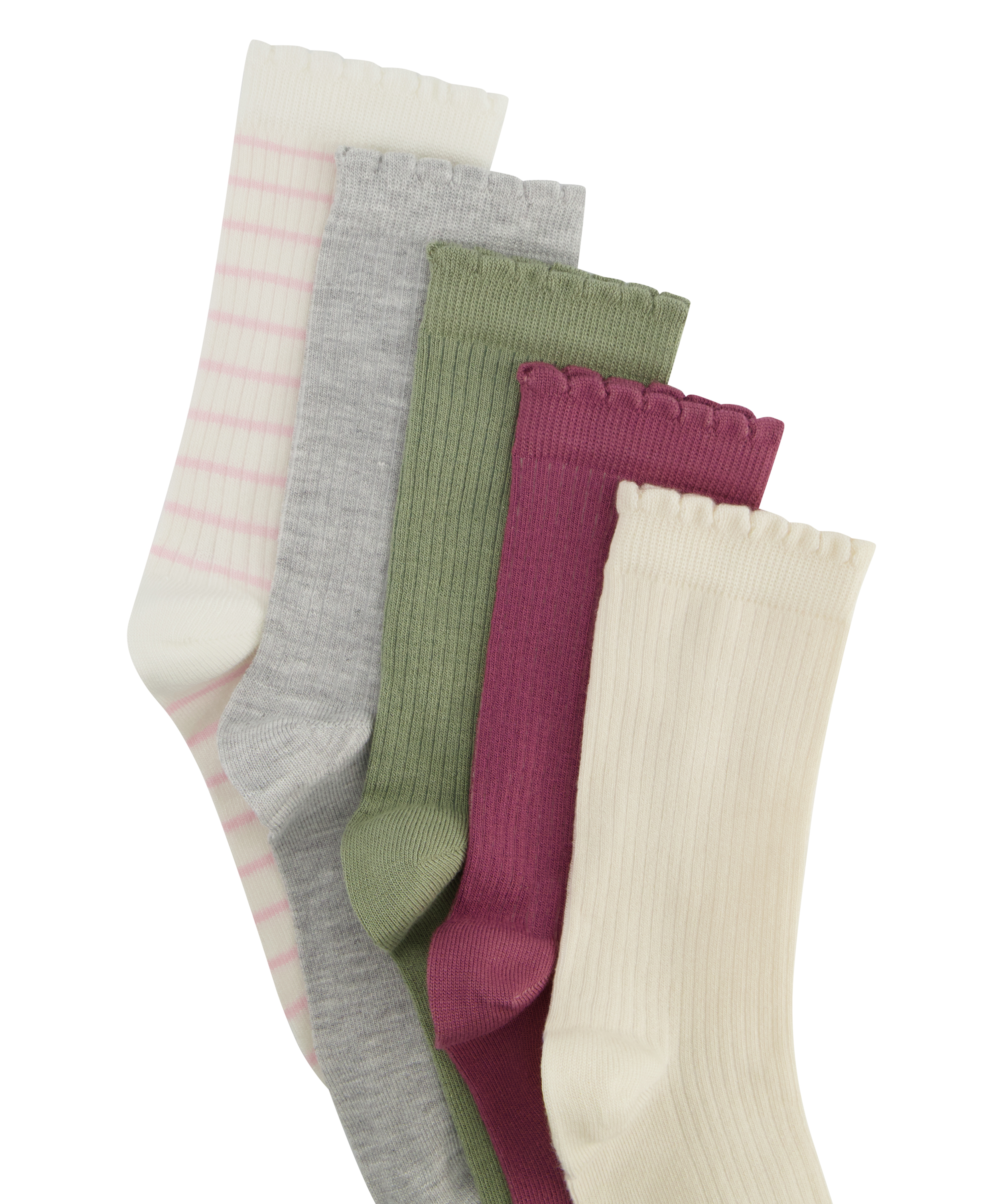 5 pares de calcetines, Blanco, main