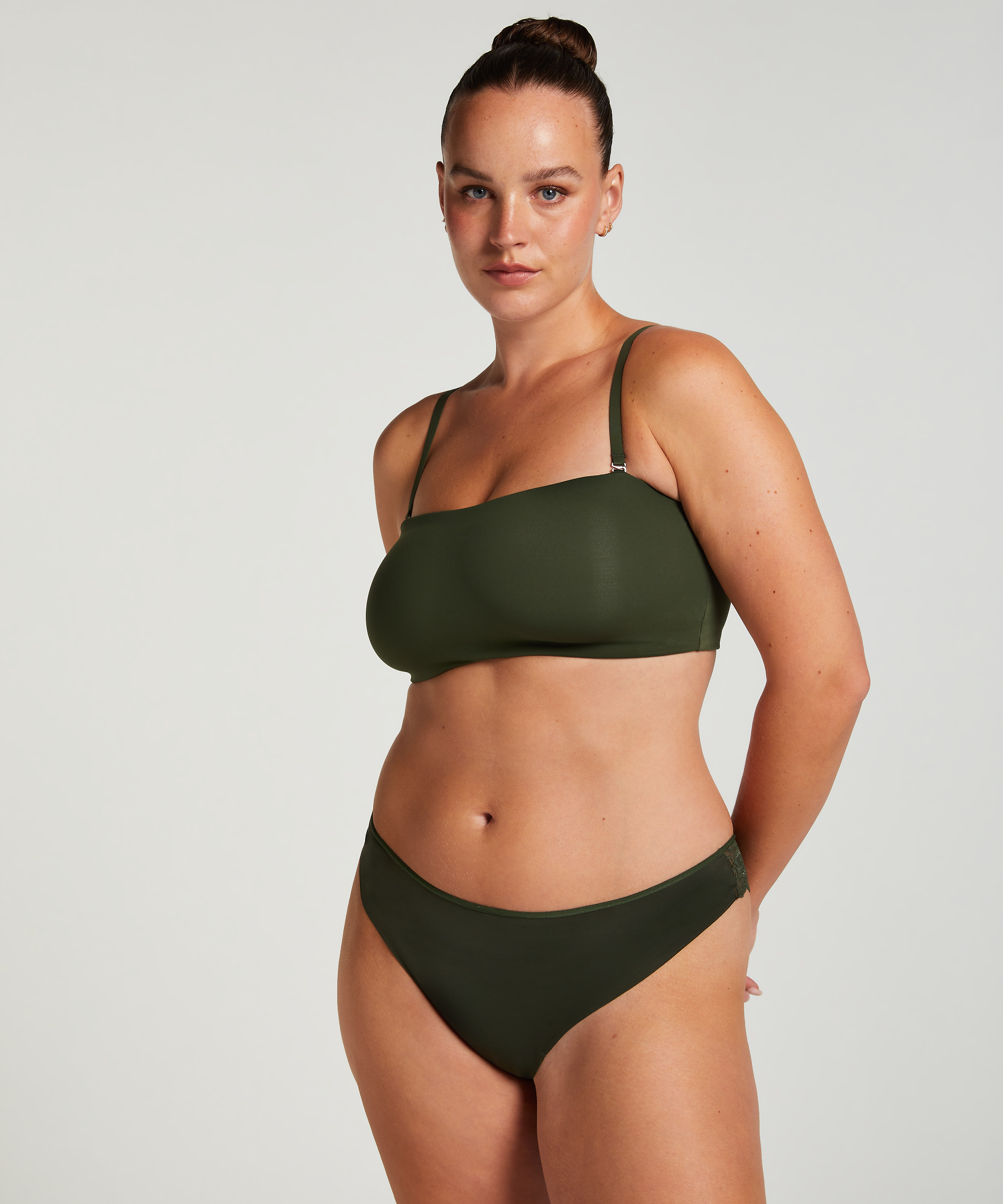 Invisible Tanga Lace Back, Verde, main