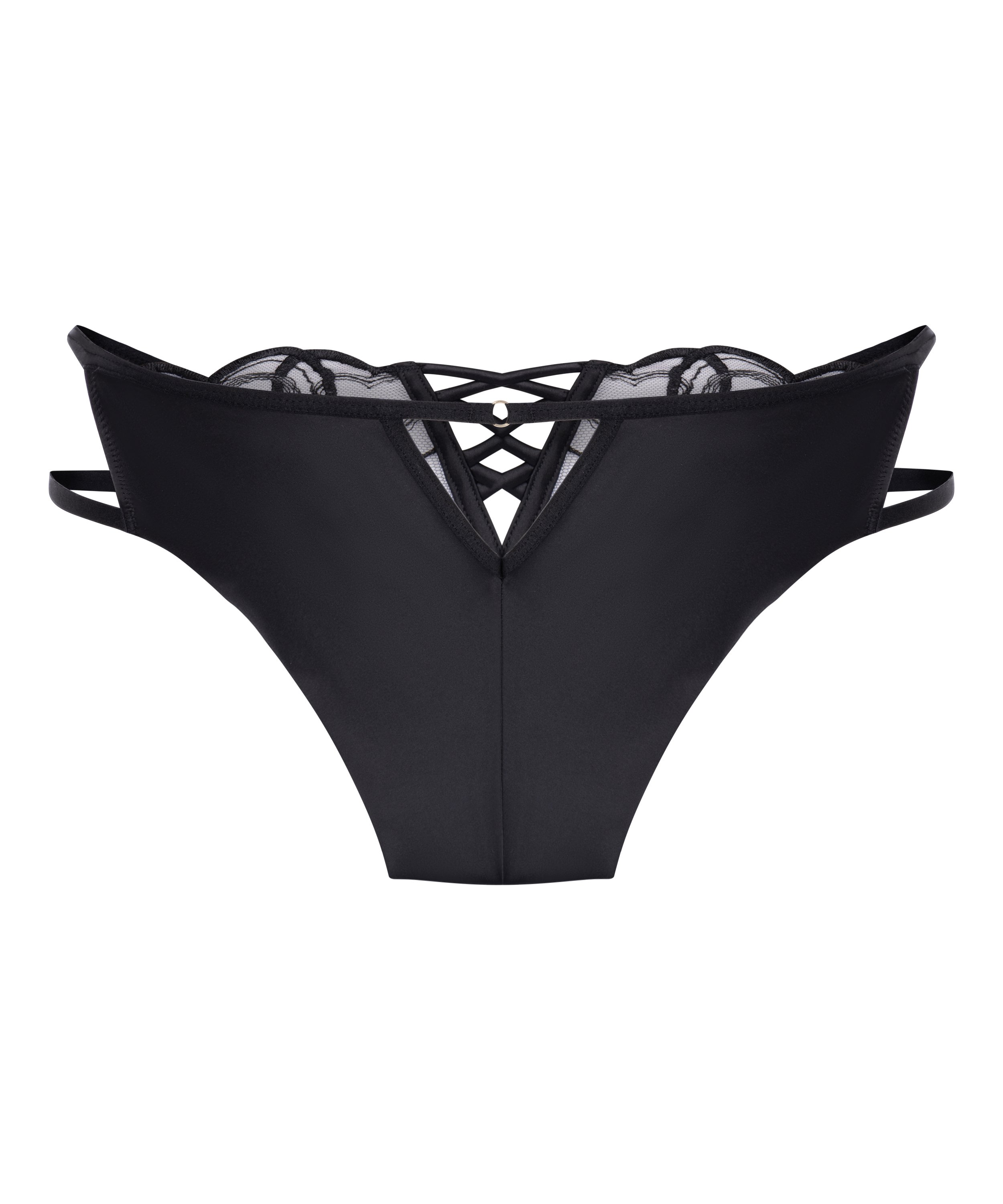 Braguita brasile&ntilde;a de talle alto Olivia, Negro, main