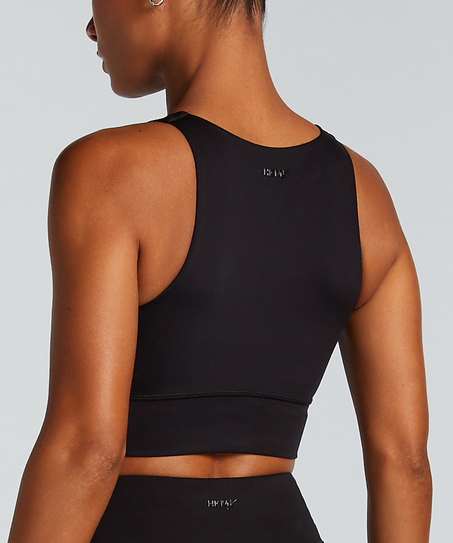 HKMX Sujetador deportivo de nivel 1, Negro