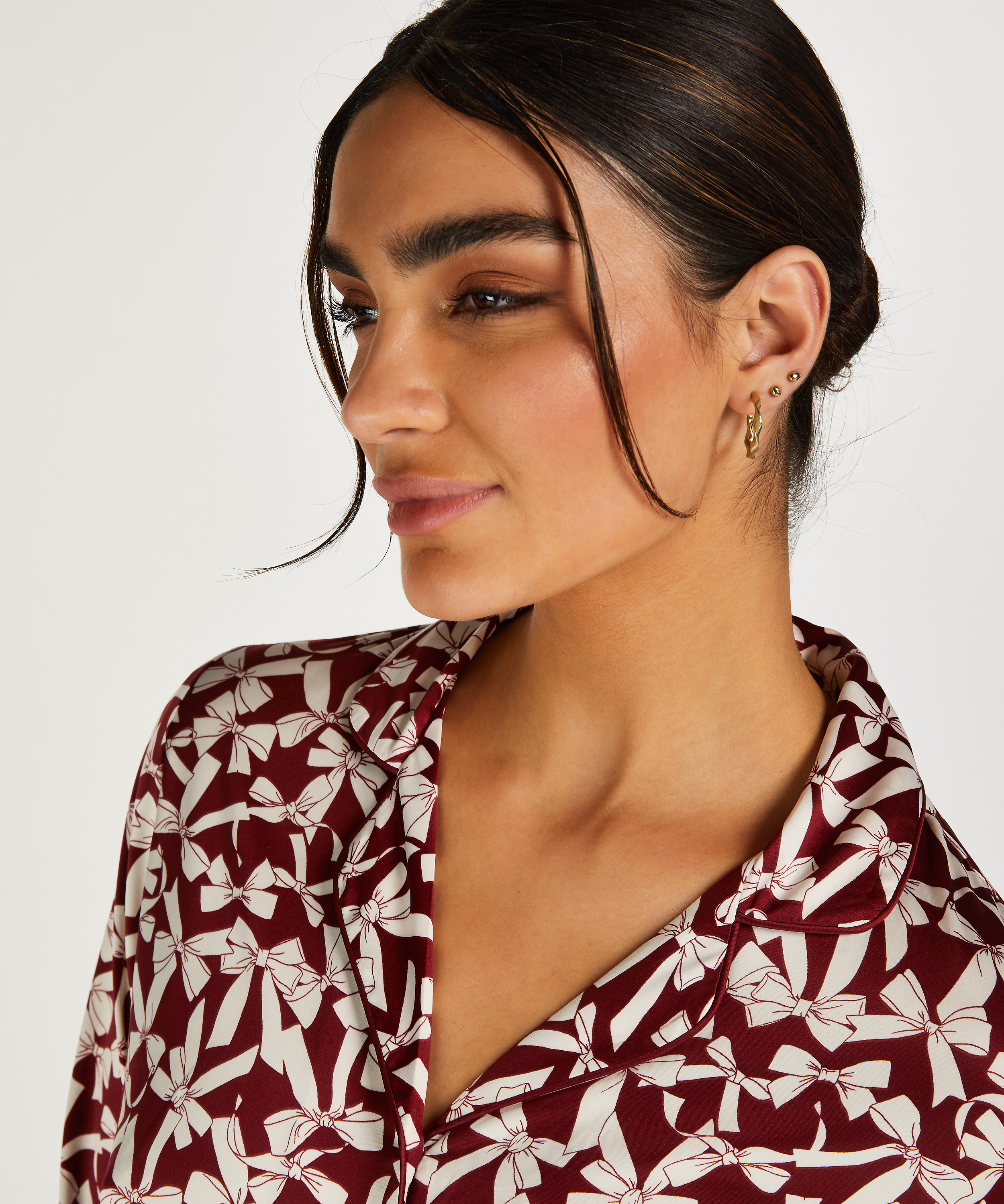 Chaqueta de manga larga y sat&eacute;n, Rojo, main