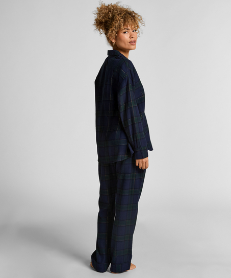 Petite pantalones de pijama de franela, Azul