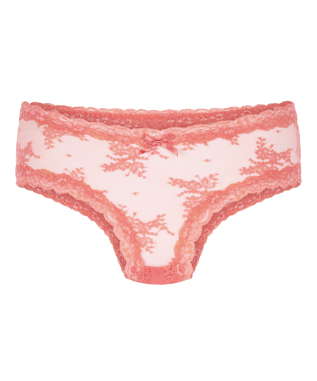 Brasileña en forma de V burn-out mesh, Rosa