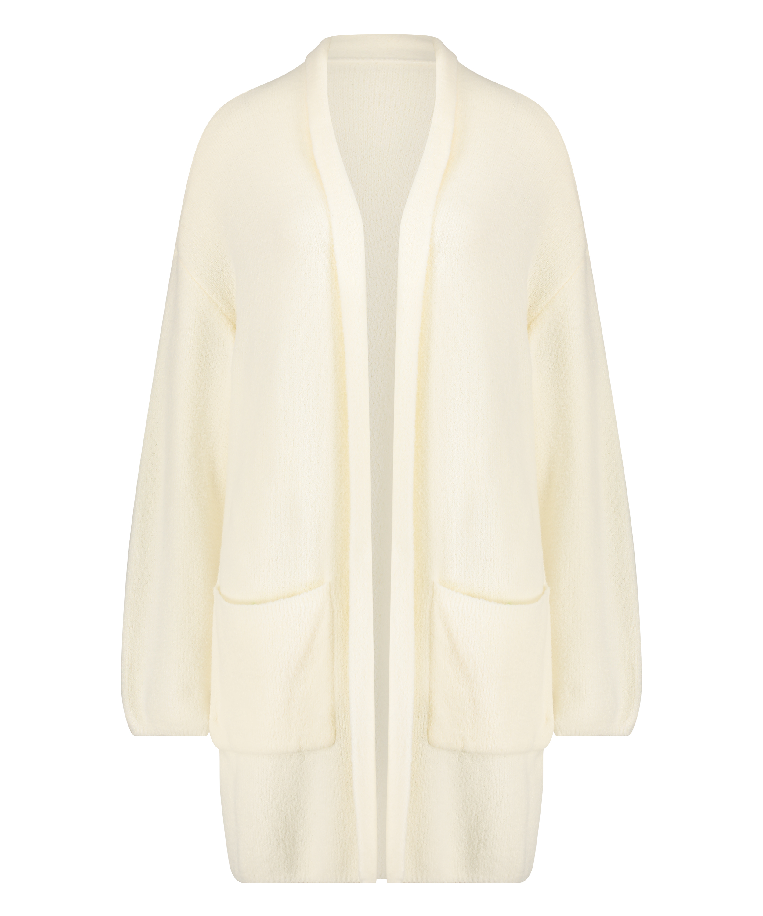 Premium C&aacute;rdigan largo Fluffy, Blanco, main