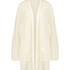 Premium C&aacute;rdigan largo Fluffy, Blanco