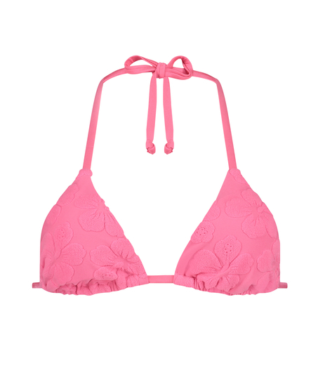 Top de bikini triangular Hula, Rosa