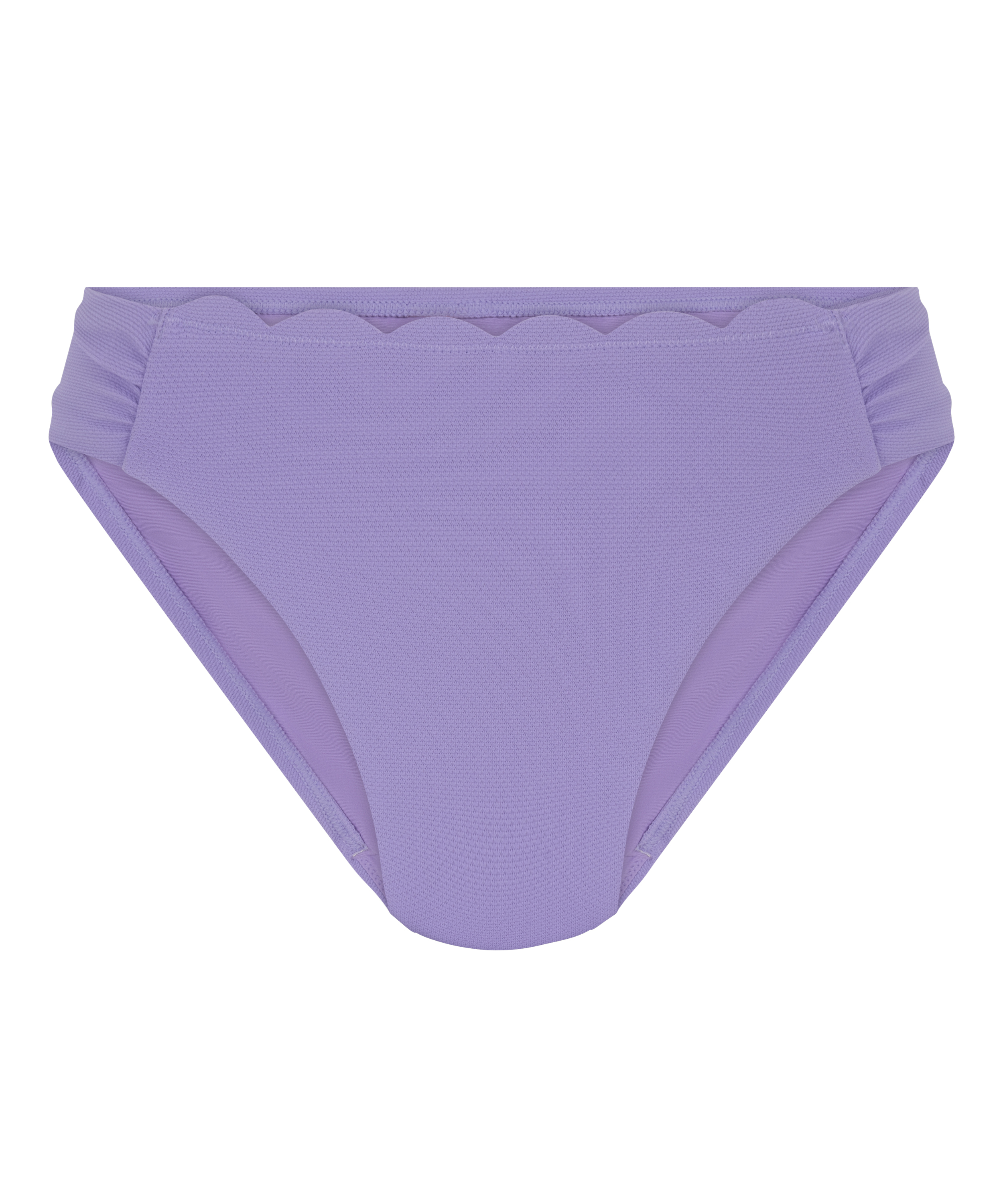 Braguita de Bikini de Corte Alto Scallop, Morado, main