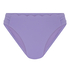 Braguita de Bikini de Corte Alto Scallop, Morado