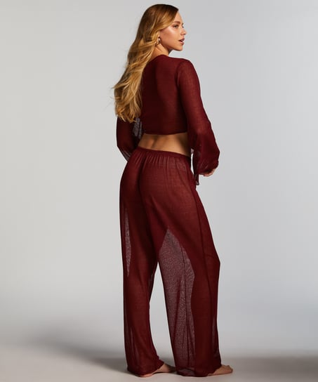 Top de punto playero abierto, Rojo