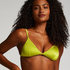 Top de bikini triangular Luna, Verde