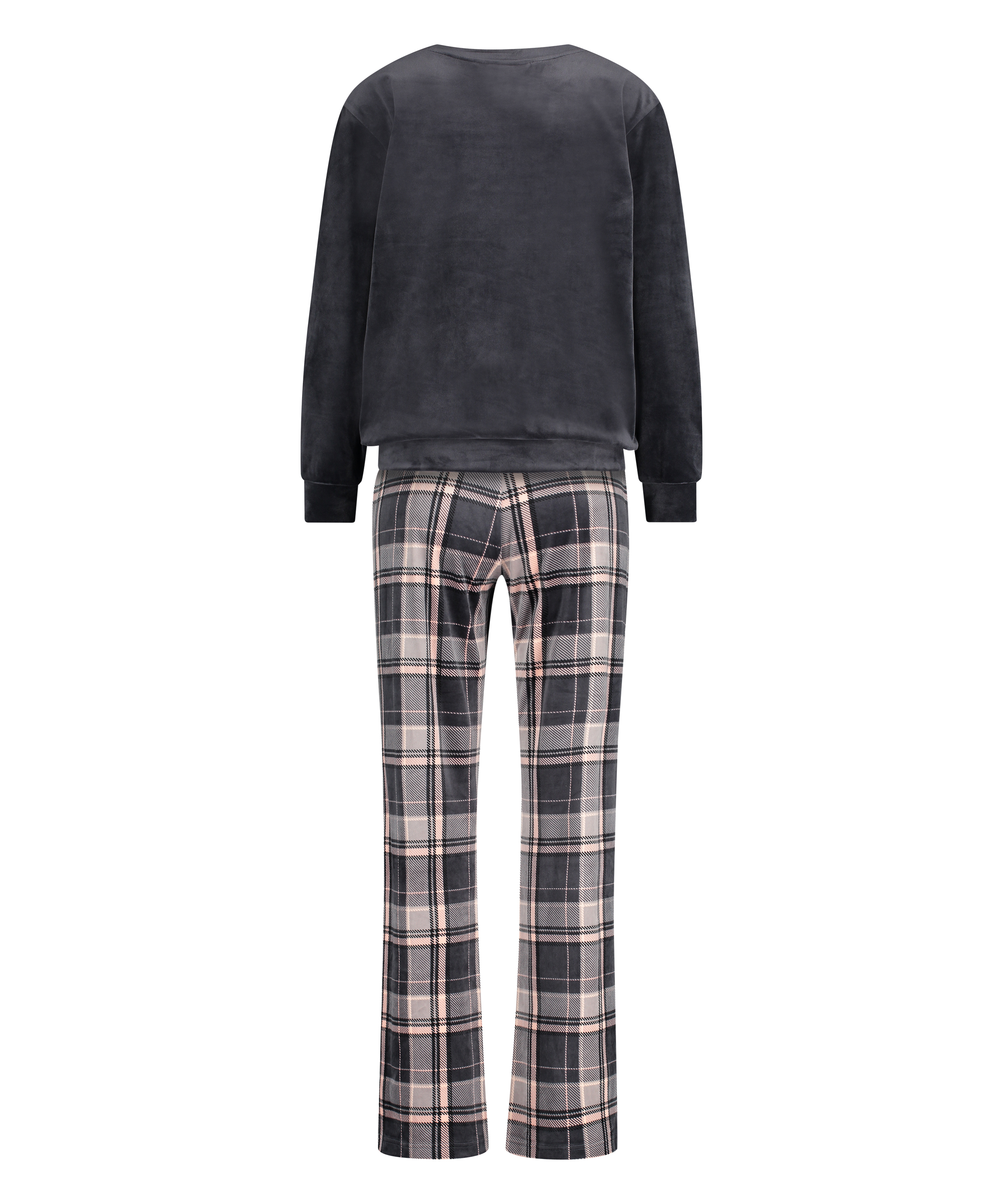 Conjunto de pijama de terciopelo, Gris, main