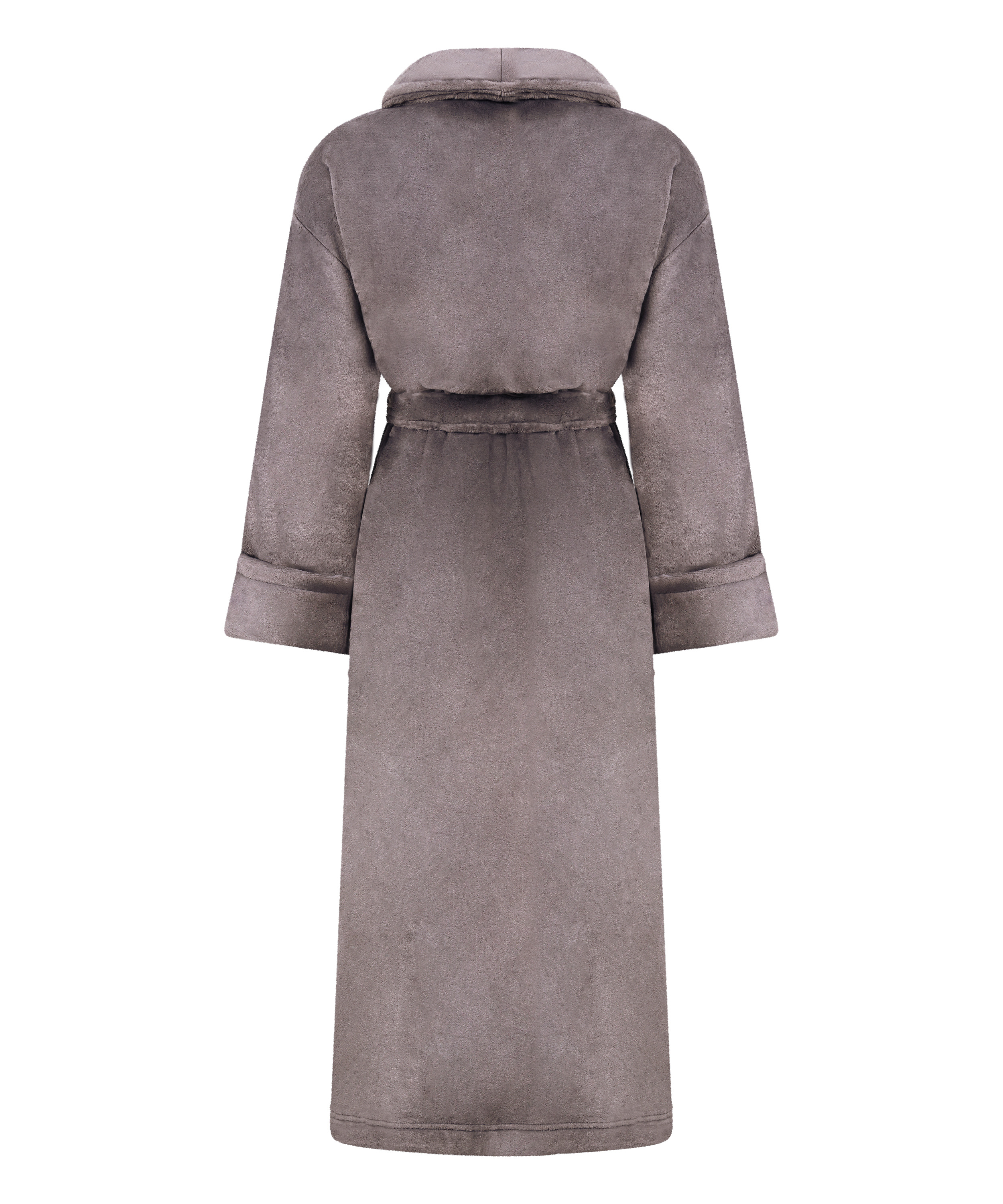 Albornoz de tejido polar suave, Gris, main