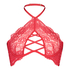 Sujetador cuello halter con aros sin relleno Eve, Rojo