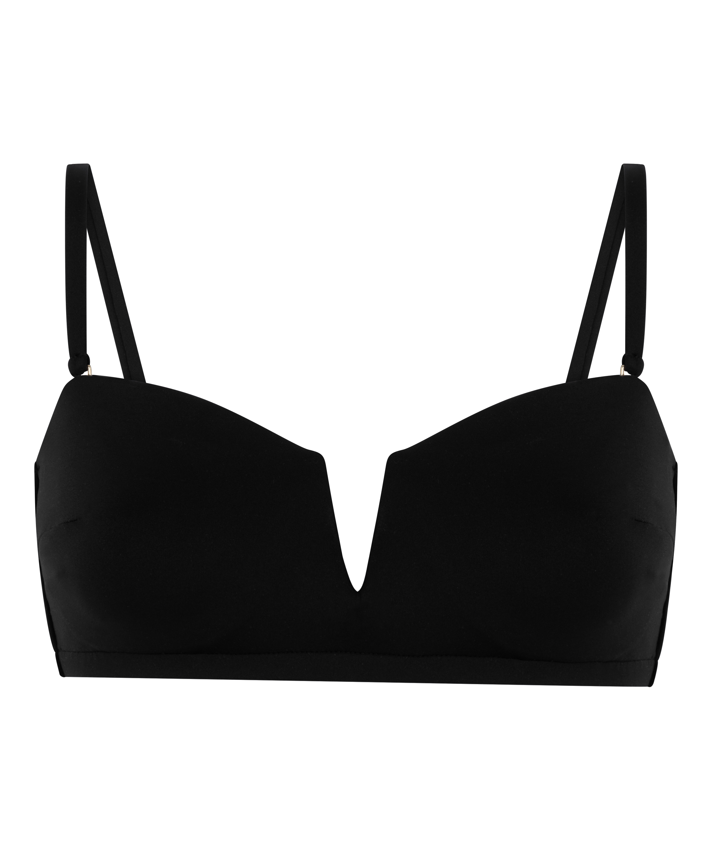 Top de bikini bandeau Neoprene, Negro, main