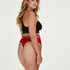 Tanga de tiro alto Bonnie Curvy, Rojo