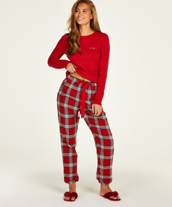 Pantalón de pijama Petite Twill Check, Rojo