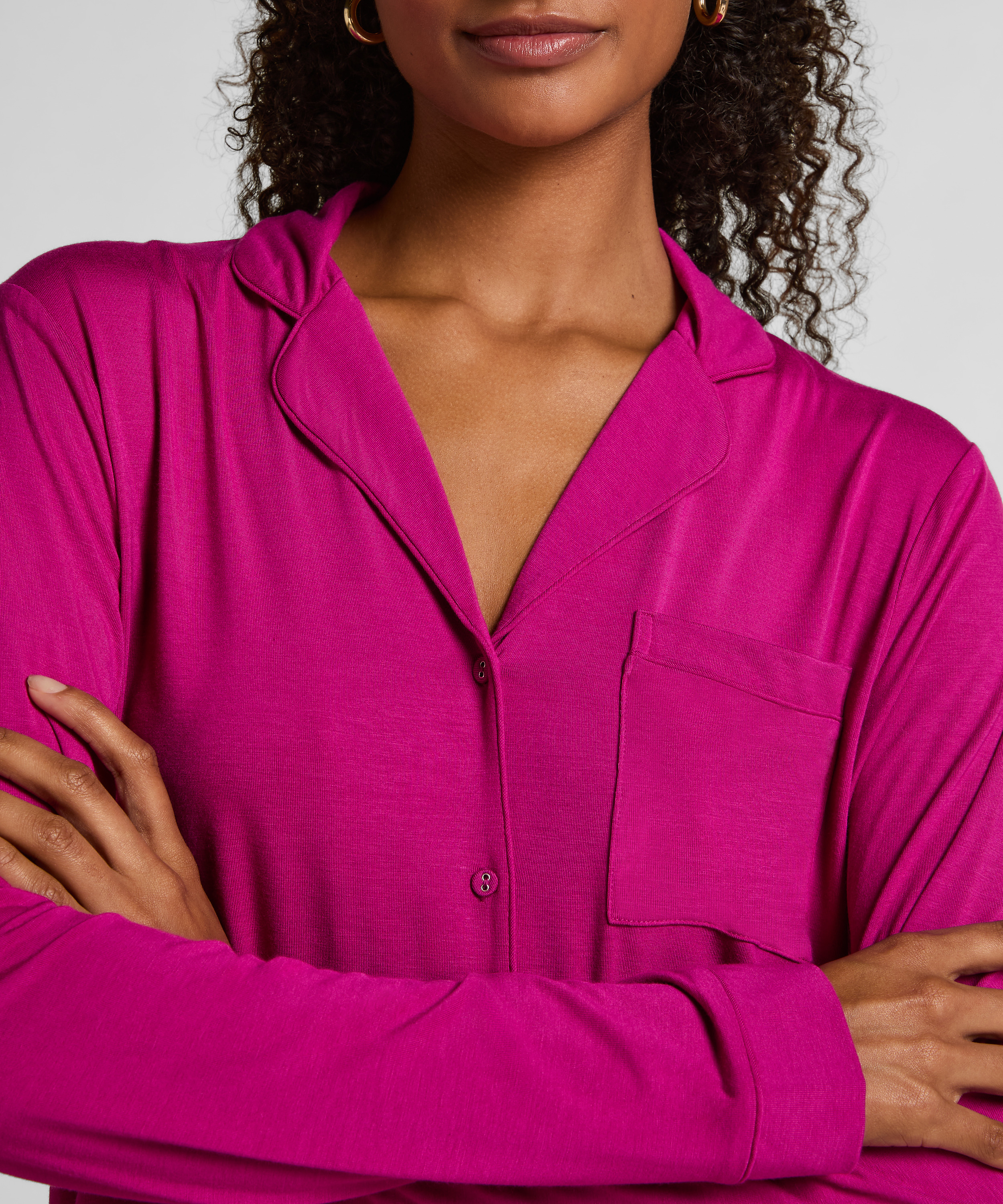 Chaqueta de manga larga de jersey Essentil, Rosa, main