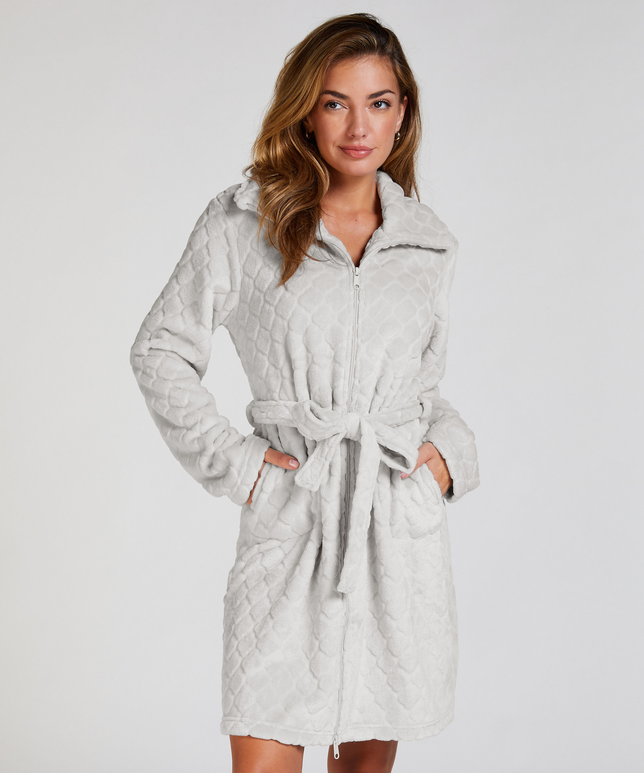 Albornoz Zip Fleece, Gris