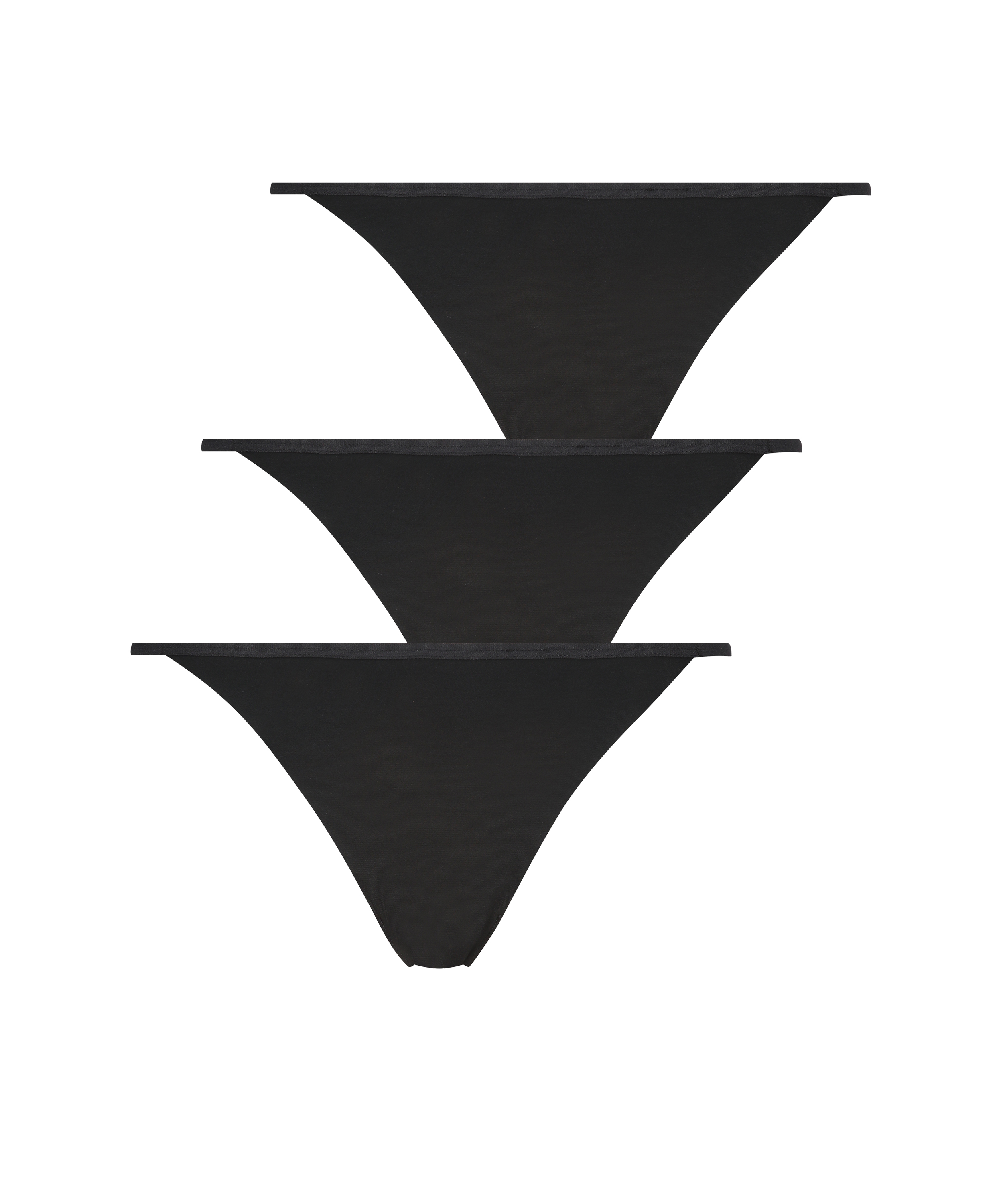 Lote de 3 tangas invisibles, Negro, main