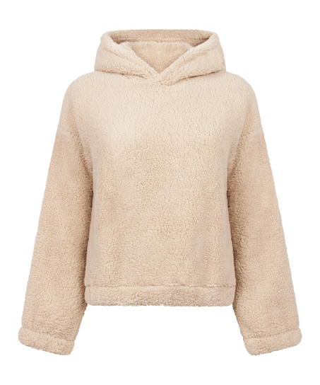 Sudadera con capucha Fleece Snuggle, Beige