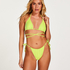 Braguita de bikini de pernera alta Wild, Verde