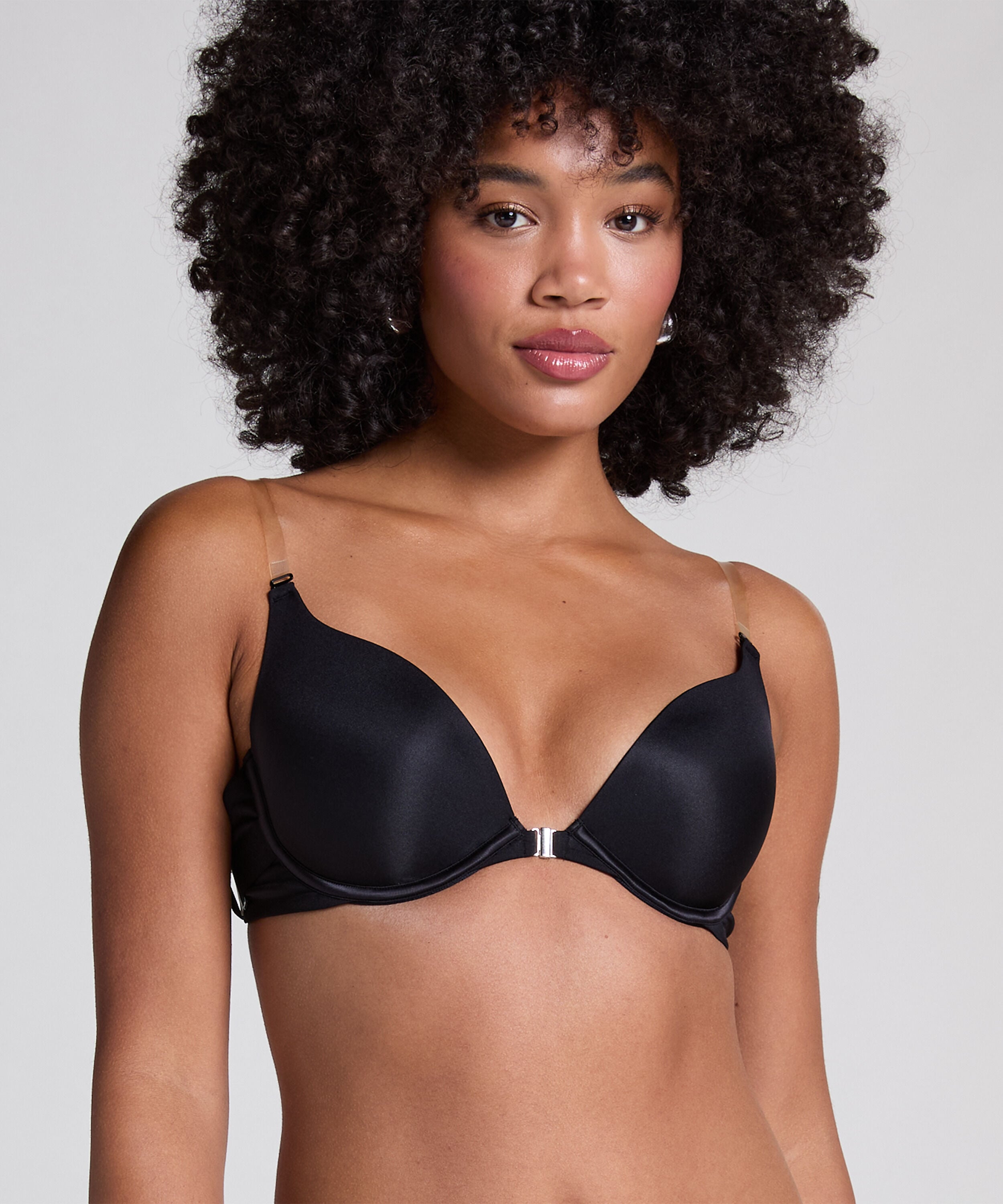 Sujetador push-up de aros preformado Transparant, Negro Sujetador push-up de aros preformado Transparant, Negro