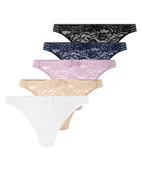 Lote de 5 tangas Sully, Azul