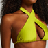 Top de bikini triangular Luxe Multi Way, Verde
