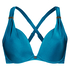 Top de bikini con aros preformado Sunset Dreams Copa E +, Azul