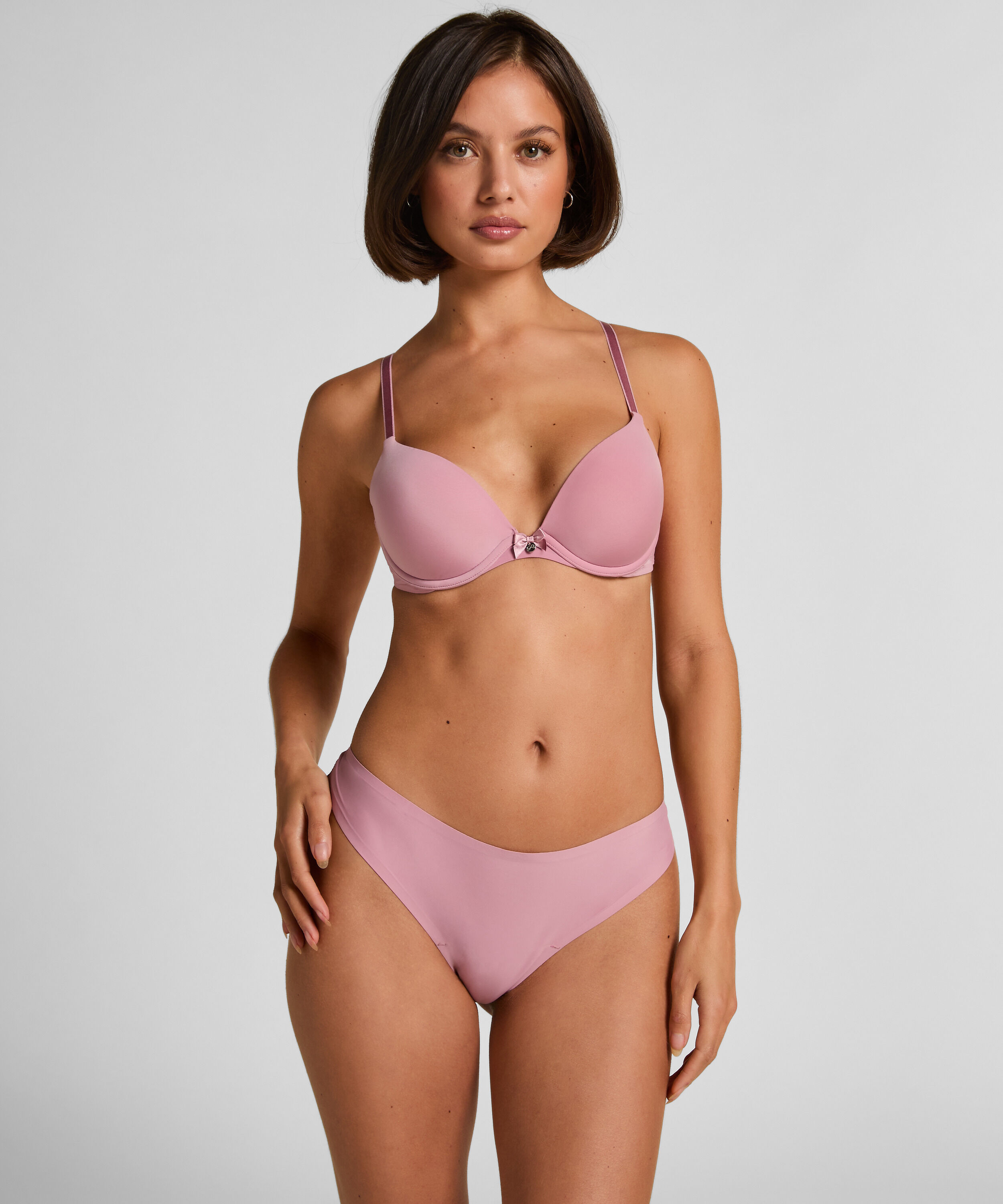 Invisible Tanga Lace Back, Rosa