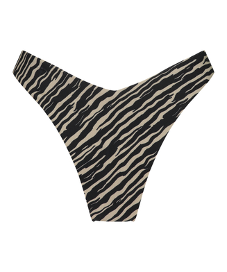 Braguita de bikini de tiro alto Zebra, marrón