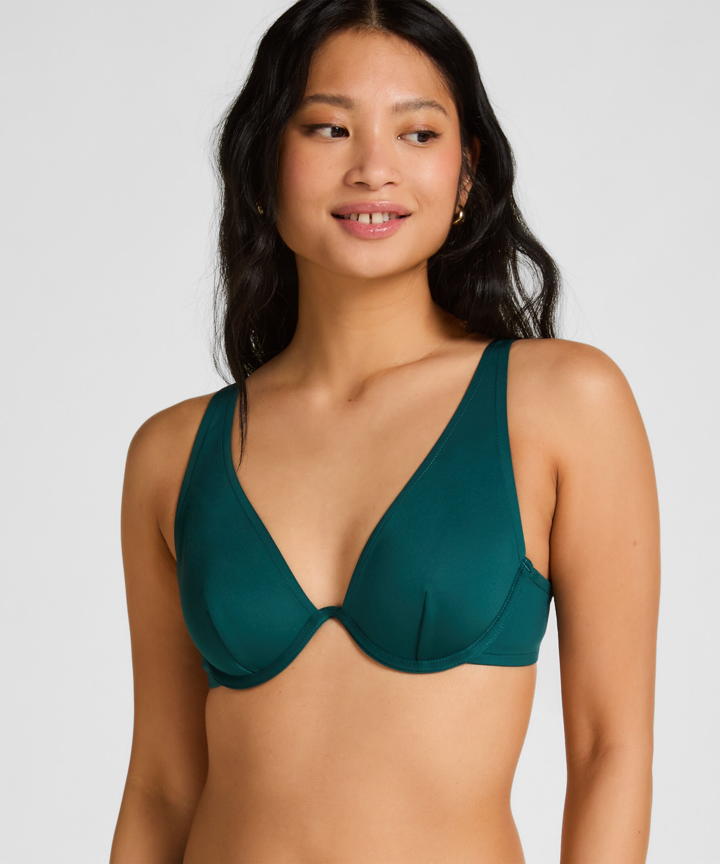 Top de bikini de neopreno, Verde