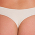 Tanga de algodón Invisible, Beige